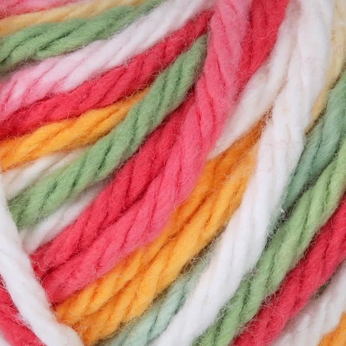 Lily Sugar'n Cream Ombre Yarn for Dishcloths, Mango Madness, 6-Pack
