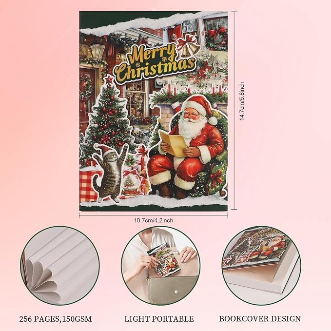 Koqye Christmas Scrapbook Kit, 157‑Piece DIY Holiday Craft Supplies