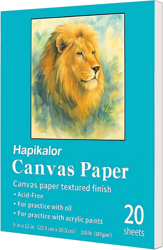 Canvas Painting Acrylic Sketch Book - 9x12 Inch, 20 Sheets (115lb/187g)