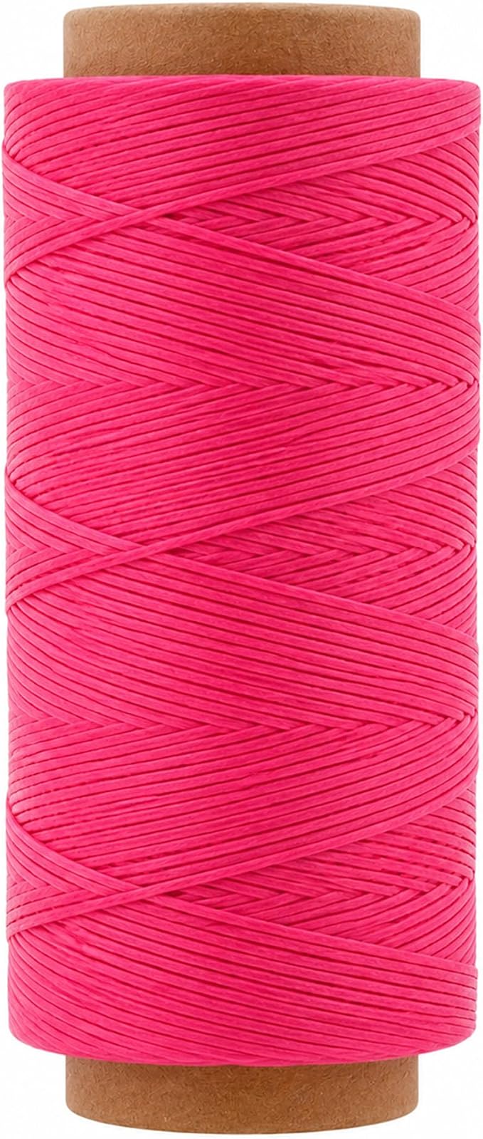 Mandala Crafts 150D 0.8mm Hot Pink Flat Waxed Thread for Leather Sewing