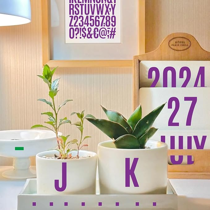 Letter Stickers 30 Sheets 1500 PCS Large 2 Inch Alphabet Stickers, Purple