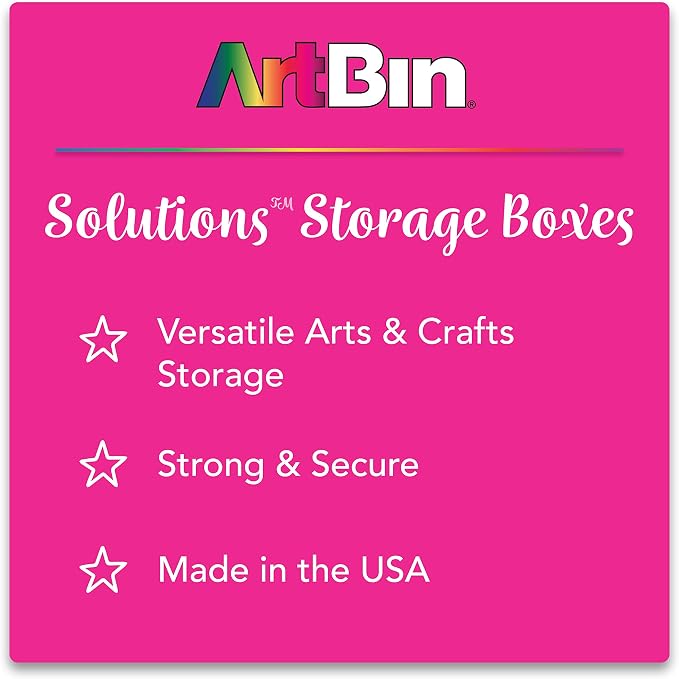 ArtBin 6980AG XL Solutions Box with Dividers, Art & Craft Organizer, [1] Plastic Storage Case, Clear