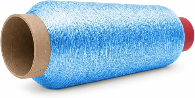 Mandala Crafts Metallic Sky Blue Embroidery Floss for Sewing, 3281 Yard Spool