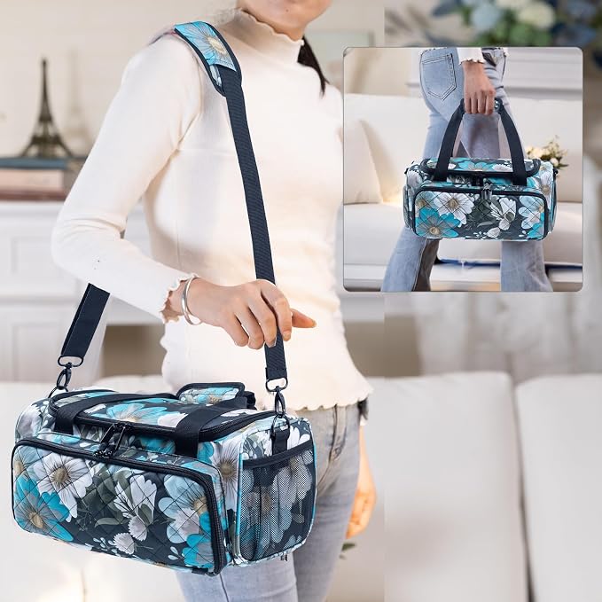AMOIGEE Carrying Case for Cricutt Joy Xtra, Joy Extra Bag, Full Open Case with Pockets for Cricutt Joy Xtra Accessories and Tools, Dust Cover, Mat