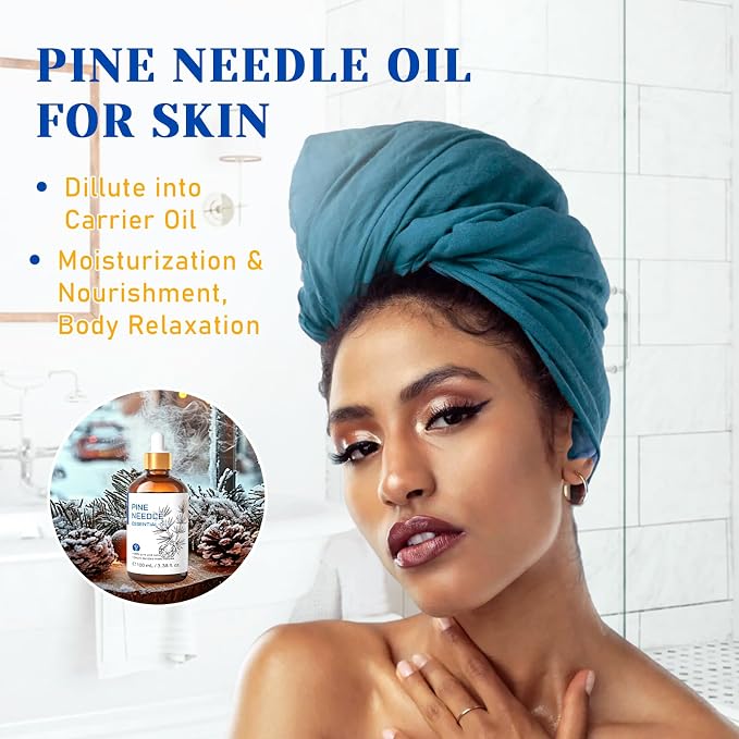 HIQILI Pine Needle Essential Oil for Skin, Candle Making, Cleaning Spray