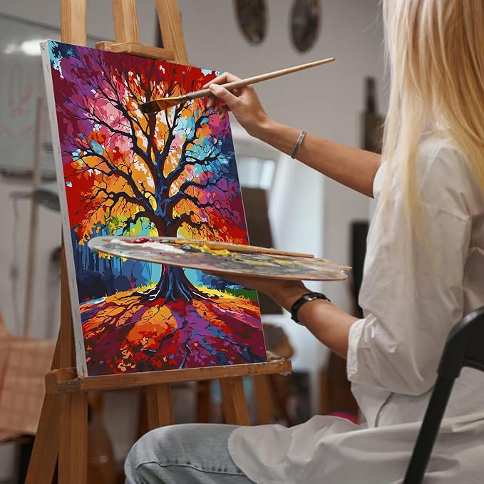 Tree of Life Paint by Numbers Kit for Adults Without Frame 16x20 IN | Tree Paint by Numbers for Adults Beginner, DIY Acrylic Painting, Stress Relief Craft Kits, Home Wall Decor Gift