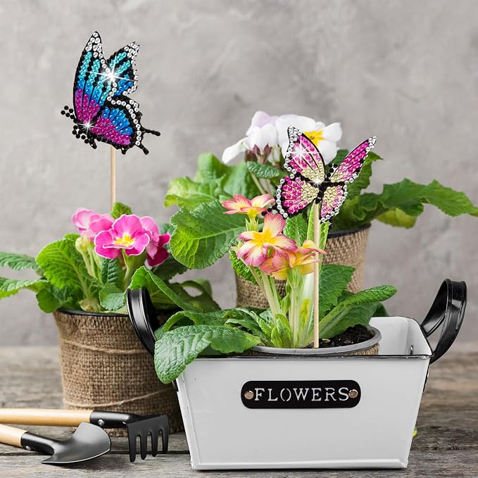 Wivico 8Pcs Diamond Art Butterfly Kits for Adults,Diamond Painting Crafts.