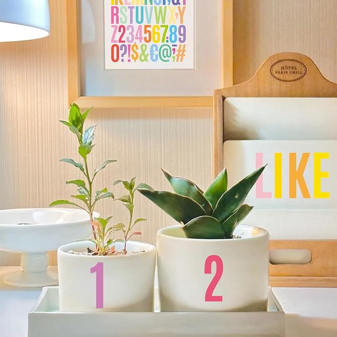 Letter Stickers 30 Sheets 1500 PCS Large 2 Inch Alphabet Stickers, Pastel