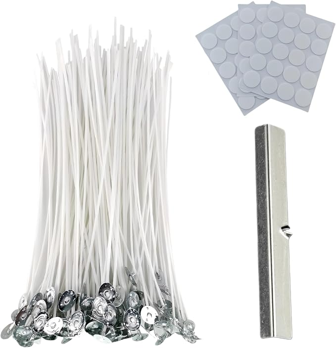 Candle Wicks for Candle Making, Braid Candle Wick Pre Waxed Non-Smoke Braided Wicks Beeswax Candles Wicks for Candle Making DIY (15CM(6inch)