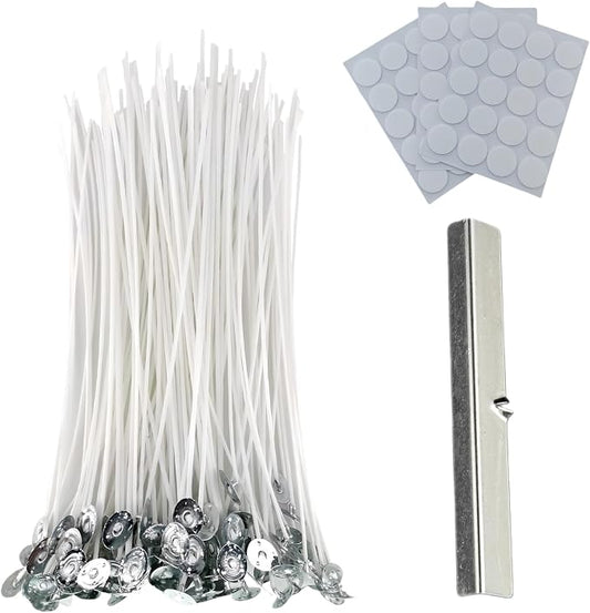 Candle Wicks for Candle Making, Braid Candle Wick Pre Waxed Non-Smoke Braided Wicks Beeswax Candles Wicks for Candle Making DIY (15CM(6inch)