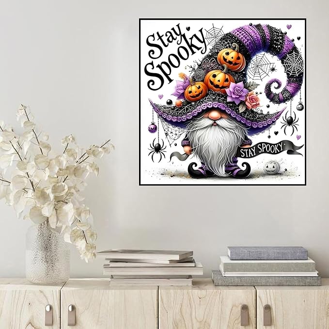 HHMATITS Halloween Diamond Art Kits for Adults 12X12Inch