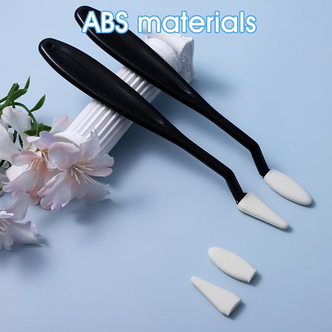 2pcs Paper Art Blending Stumps, Washable Sketch Trimmer, 2 Head Types, 20 Replacement Sponge Wipes, Sketch Drawing Tools Ideal for Highlighting, Shadowing, and Correcting Drawing