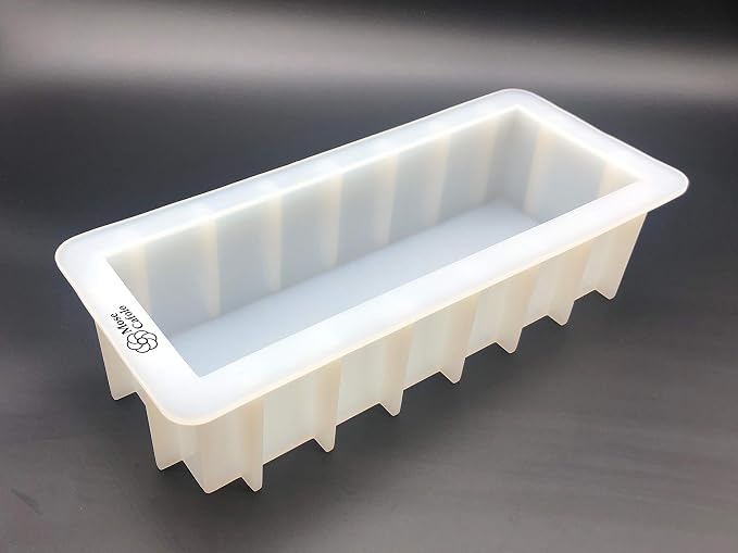 Loaf Soap Silicone Mold 10 Inch Rectangular White DIY Handmade Swirl Tool
