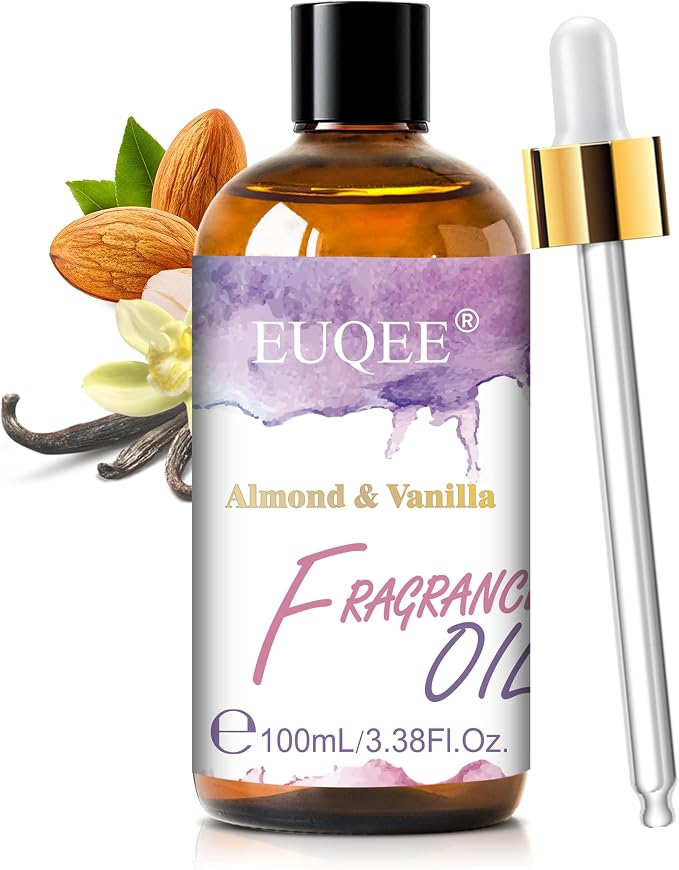 EUQEE Almond & Vanilla Fragrance Oil, 3.38 Fl oz/ 100ml