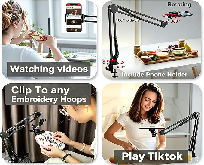Embroidery Hoops Stand Embroidery Hoop Holder Cross Stitch Hoop Holder Embroidery Stands Lap Cross Stitch Holder Stand Suitable for Embroidery Hoop and Embroidery Supplies