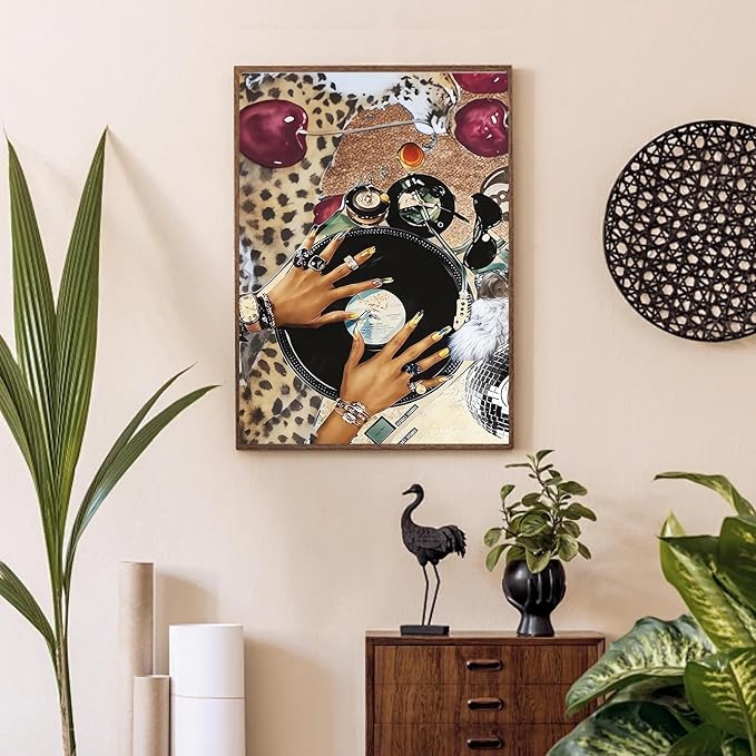 WUDWL Coquette Paint by Numbers Kit for Adults, Color By Numbers for Adults | Fashion Cheetah Decor Painting by Number On Canvas, Paint Number Artist Funny Without Frame DIY, Home Wall Decor, 12x16in