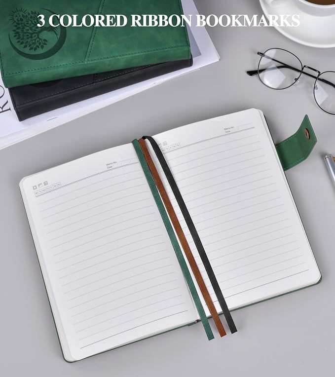 PAIBAS Lined Journal Notebook for Men, A5 Leather Journals for Writing Women, Hardcover Notebooks for Work,School,Note Taking,Travel,Business,Personal daily Diary,200 Page College Ruled (5.9" x 8.4")