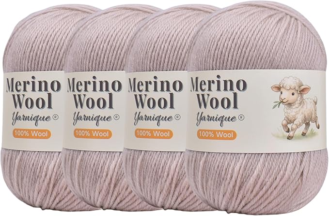 1oo% Australian Merino Wool Yarn, Sport Weight, 4 Balls – 656 Yds