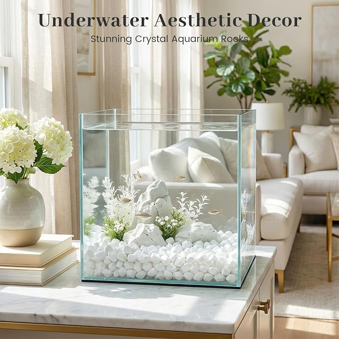 DomeStar White Fake Ice Rocks, 150 PCS Acrylic Crystal for Vase Fillers