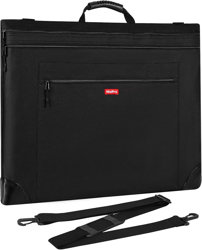 Nicpro Light Weight Art Portfolio Bag, 18" x 24" Art Canvas Portfolio Case