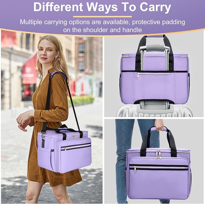 Anitor Sewing Machine Carrying Case with Removable Bottom Padding
