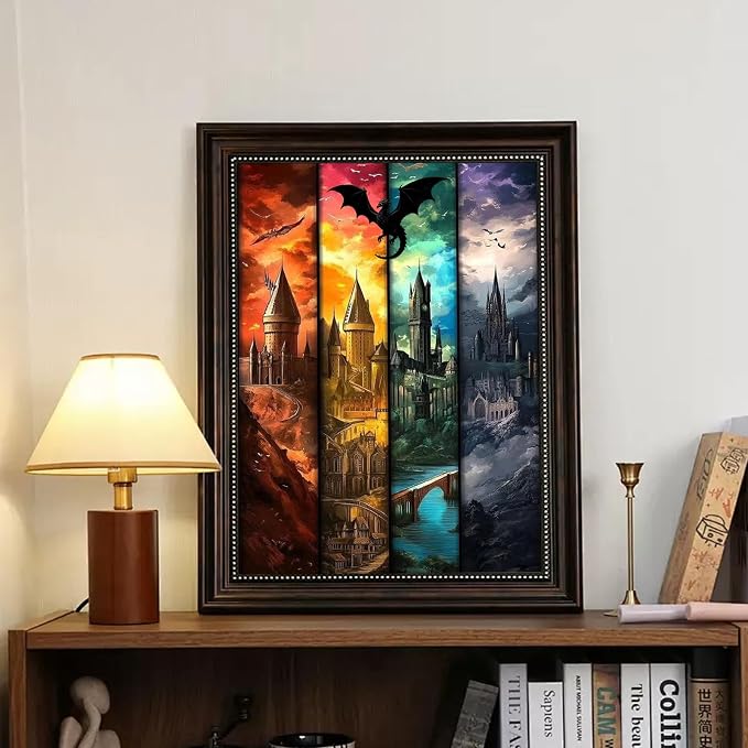Castle Diamond Art Kits for Adults, Diamond Painting Kits for Beginner | Diamond Dots Full Drill Crafts for Gem Art Dot Art for Adults Home Wall Decor for Teens Boys Girls 5D DIY 12x16 inch