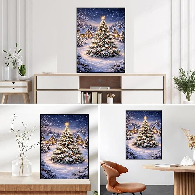 HHMATITS Christmas Tree Diamond Art Kits for Adults 12x16 Inch