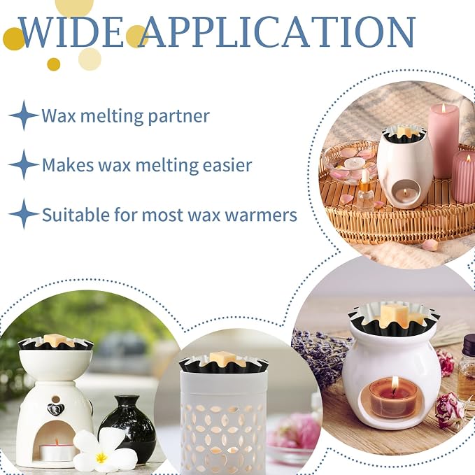 PEASUG 50 Pcs Wax Melt Liners Leakproof Reusable Universal for Warmers