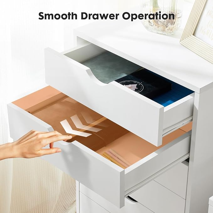 OLIXIS 7 Drawer File Cabinet on Wheels, Printer Stand