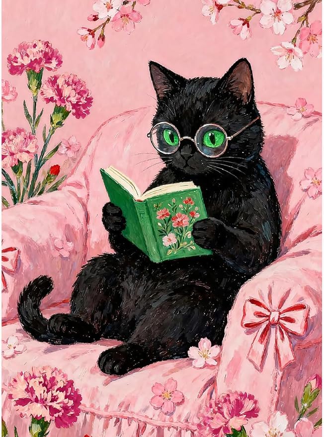 Black Cat Diamond Art Kits for Adults Diamond Painting Kit for Beginner