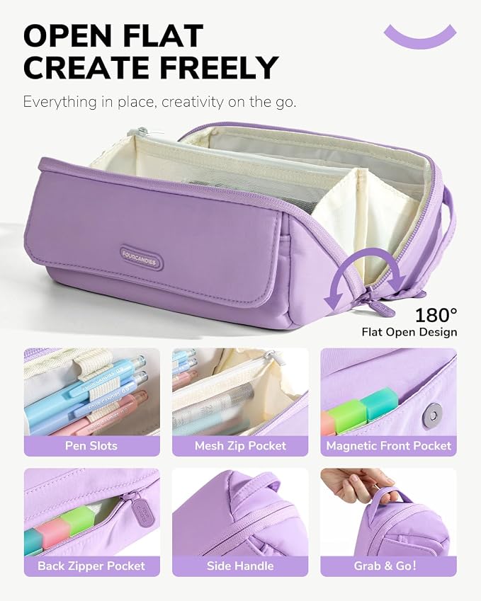 Four Candies 36PCS Mechanical Pencil Set with 624 Refills (Light Purple)