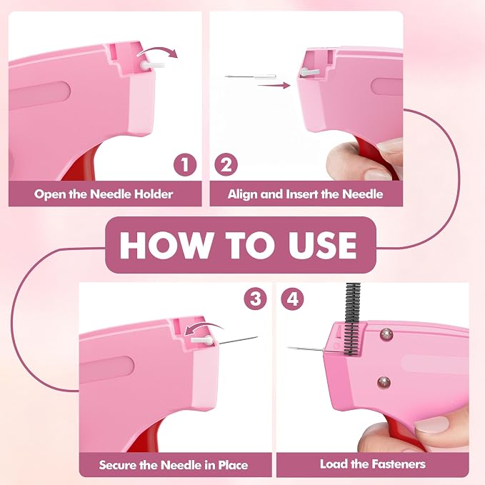 Stitch Gun for Clothes, Tagging Gun, Quick Clothing Fixer, Rose