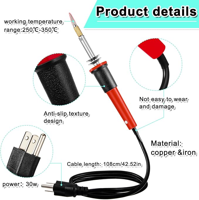 Honoson 19 Pcs Electric Hot Knife Cutting Tool with 14 Blades, Red