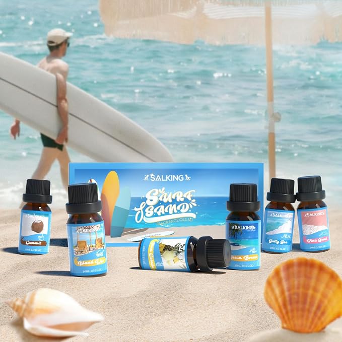 SALKING Surf & Sand Fragrance Oils, Premium Essential Oil Set for Diffuser