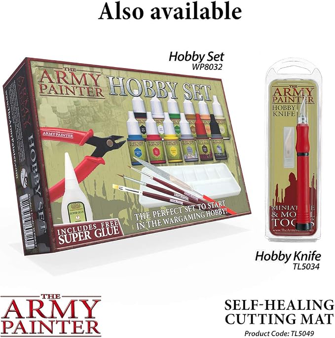 The Army Painter, Self-Healing Cutting Mat, Double Sided PVC Non-Slip, A4 | 3-Ply Gridded Miniature and Model Cutting Board, A4, Tabletop Roleplaying, Boardgames, and Wargames Miniature Modelling