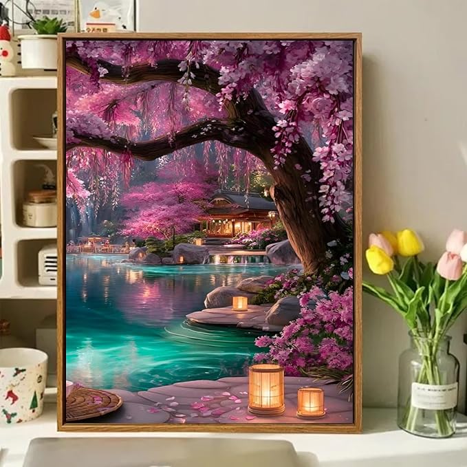 Tree Paint by Numbers Kit for Adults, Adult Paint by Number Kits 16x20 Inch | Paint by Numbers Kit for Adults, Acrylic Painting by Numbers, DIY Arts and Crafts for Gifts or Home Decor