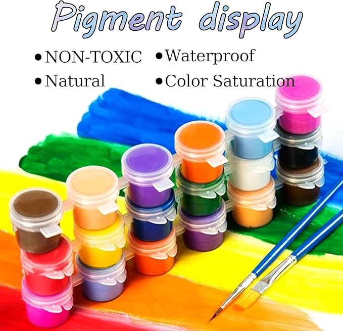 Canrichshop 4 Framed Landscape DIY Paint by Numbers Kit for Adults Beginner,Sunset Easy Painting by Number with Canvas,Acrylic Paint Kit Arts and Crafts for Adults for Decor 8x8inch