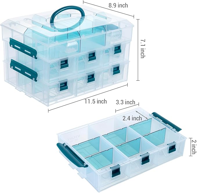 MyGift 11 Inch Craft Storage Organizer Case With 6 Drawers