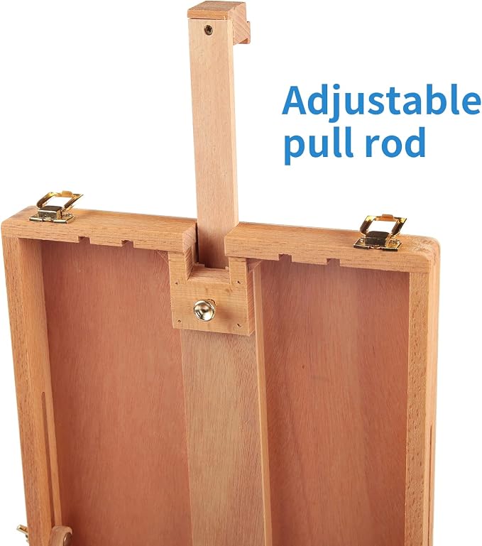 Falling in Art Wooden Tabletop Easel, Beech Wood Sketchbox Desktop Easel | Painting, Portable Art Drawing Easel for Beginners and Professionals
