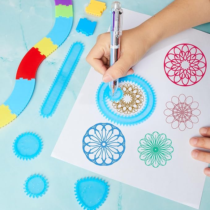 Chivao Spiral Art Kit Circle Stencils Drawing Tool Geometric Ruler,Stylish