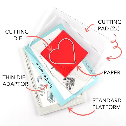 CYFUN DESIGN 5 Pieces 9x6inch Standard Adapter Pad for Sizzix Big Shot Machine, Thin Die Adapter for Die Cutting Machine Cutting Pads Shim to Create A Sandwich for Most Thinlits Wafer Thin Dies
