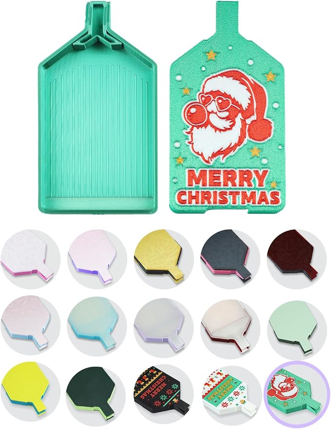 Foreveryoung Jolly Diamond Art Tray with Lid, Christmas Dreamy Santa