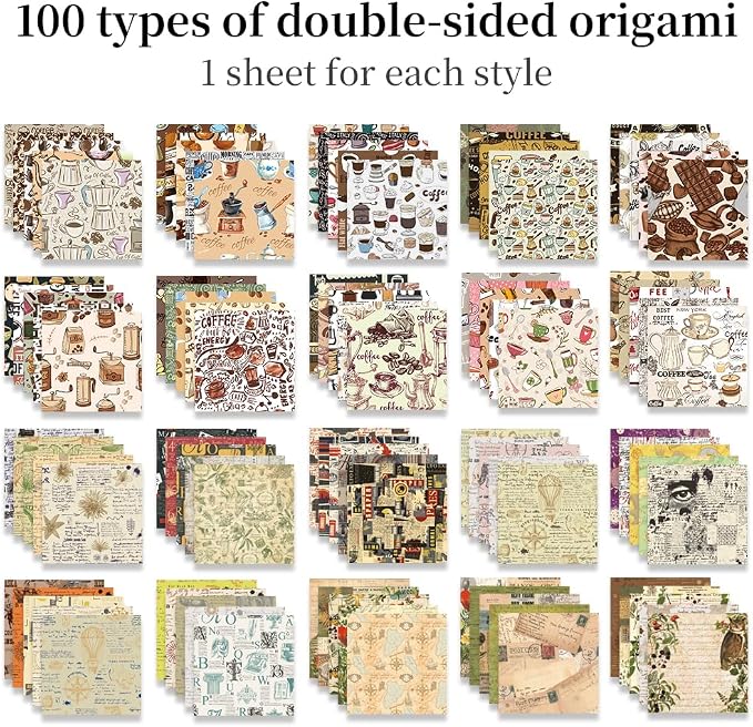 6x6" Origami Paper,100Sheets Double Sided Colored Paper,Square Craft Paper