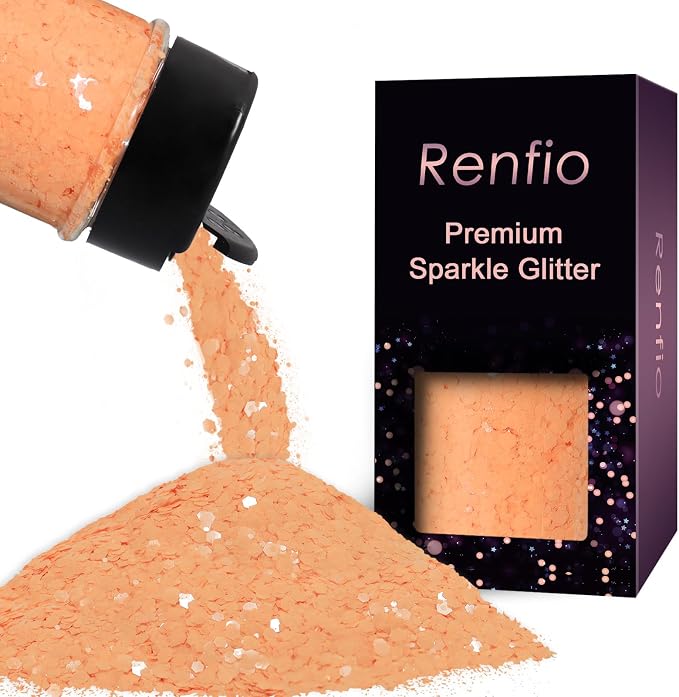 Renfio Chunky Glitter,1.76oz/50g Amber Sunset Resin Glitter