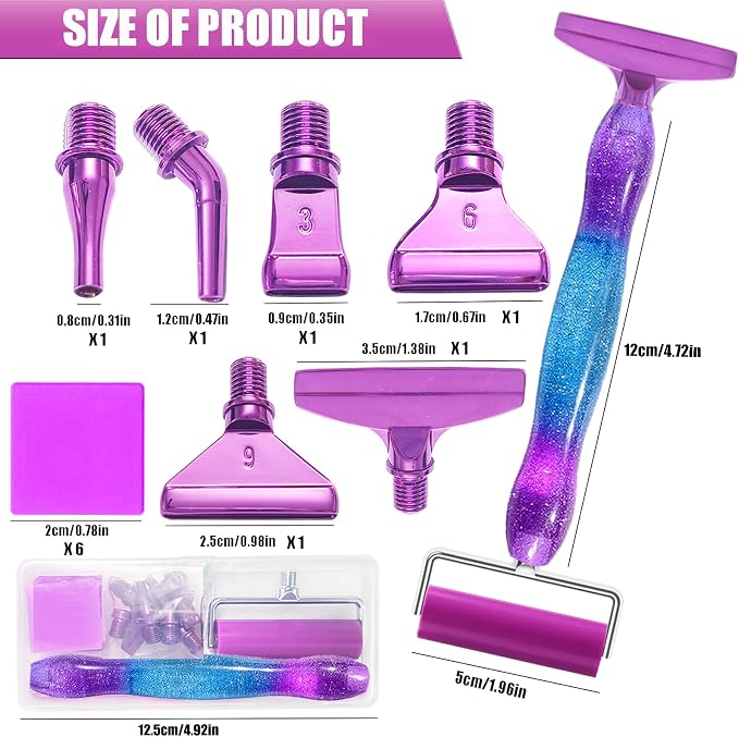 Diamond Art Pens Tools Diamond Painting Accessories Kits with Screw Metal Tip Roller Diamond Painting Pen Bead Dot Drill Pens for Diamond Art Craft Nail