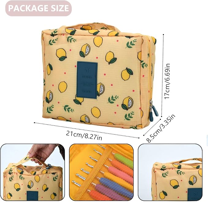 BJSSBJH Crochet Tools and Supplies Set, 57-Piece Crochet Hook Kit with Yarn and Accessories, Portable Craft Tool Kit for Adult Beginners and Experienced Crafters(A Style)