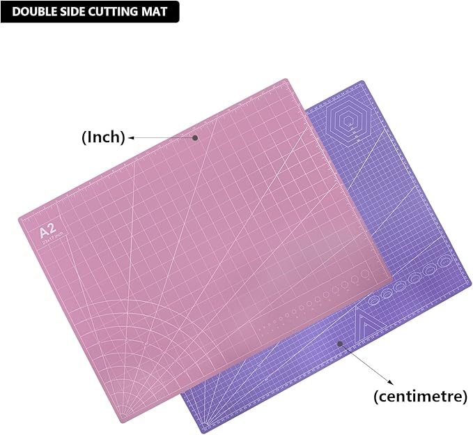23" x 17" Self Healing PVC Cutting Mat, A2-Pink or Purple