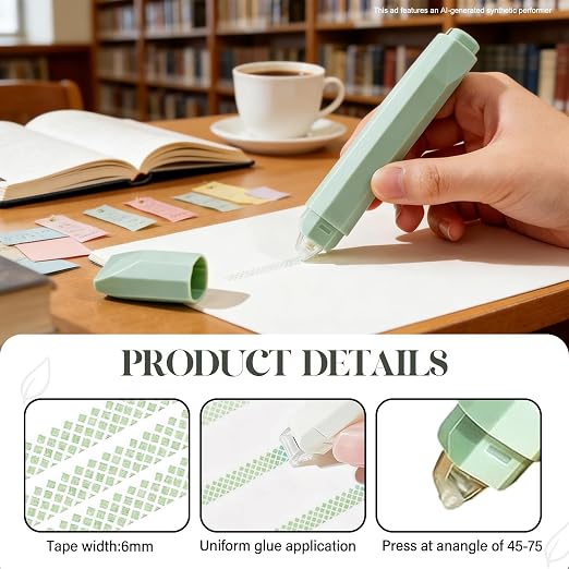 4 Pcs Double Sided Tape Pens ， Scrapbooking Double Sided Tape Roller
