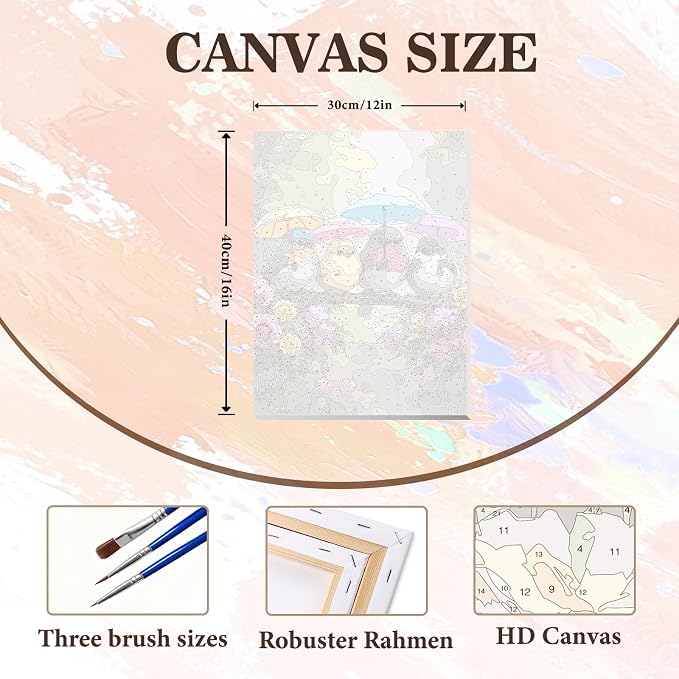 PHANTASYART Birds Paint by Number Framed with Wooden Easel 12x16inch | Birds Adult Paint by Numbers, Bird Canvas Paint by Numbers for Adults, DIY Acrylic Adult Paint by Number Kits on Canvas