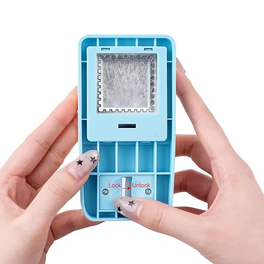 Stamp Punch, 1 inch Square Postage Stamps Punch, Stamp Puncher, Portable Lever Craft Hole Punches for Paper Crafts, Stamps Cutter Hole Punches, Paper Punches for Crafting DIY Project Scrapbooking
